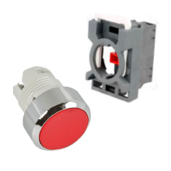 BOTONERA MODULAR ABB PLANO ROJO 1NC 1SFA611100R3001+1SFA611605R1110