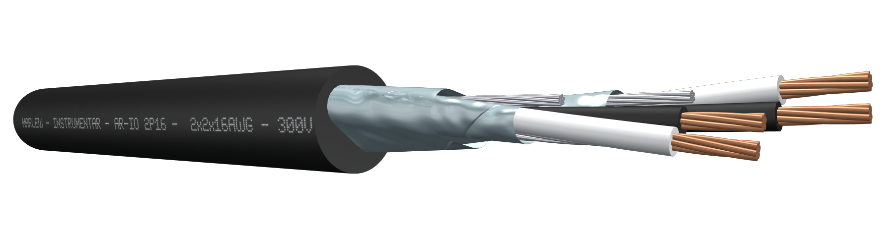 CABLE INSTRUMENTACION MARLEW BLINDAJE INDIV. Y GRAL 16AWG 2 PARES AR-7602