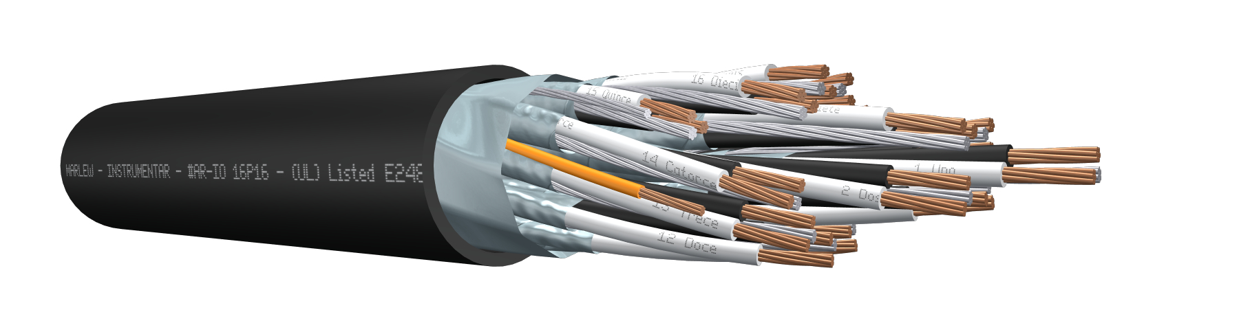 CABLE INSTRUMENTACION MARLEW BLINDAJE INDIV. Y GRAL 16AWG 16 PARES AR-7616