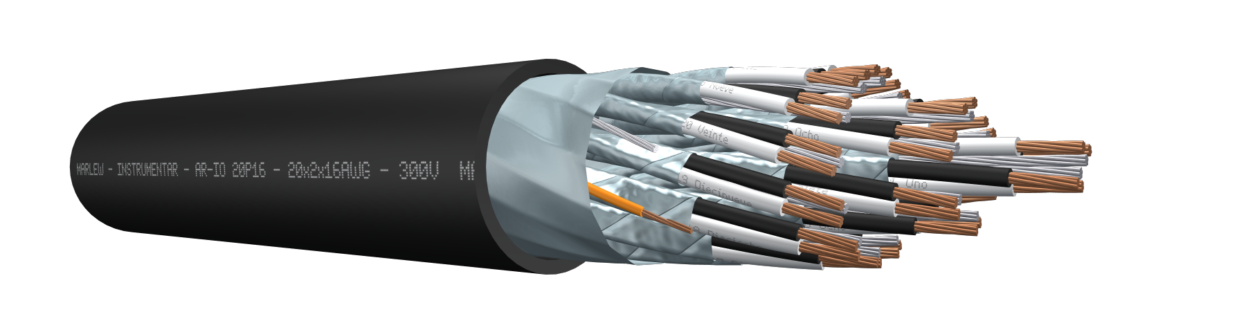 CABLE INSTRUMENTACION MARLEW BLINDAJE INDIV. Y GRAL 16AWG 20 PARES AR-7620