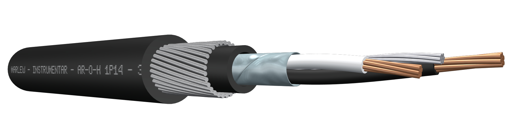 CABLE INSTRUMENTACION MARLEW PAR BLINDADO 14 AWG AR-5300H ARMADO C/ALAMBRE DE ACERO CINCADO