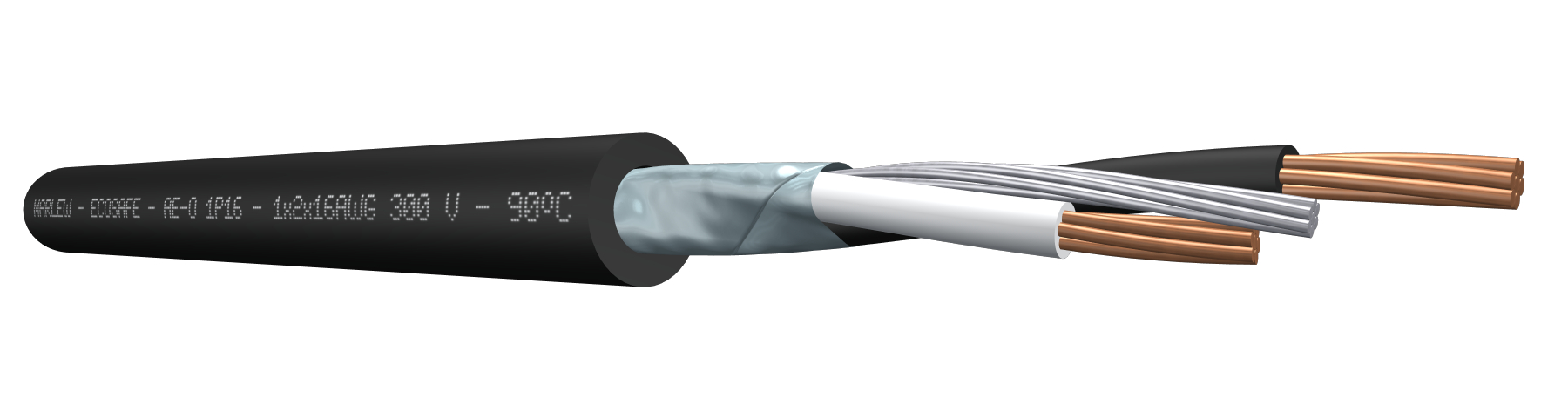 CABLE DE INSTRUMENT LIBRE HALOGENO MARLEW PAR CON BLINDAJE 16 AWG AE 5200