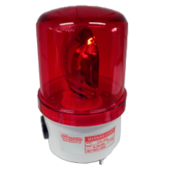 BALIZA DE SEÑALIZ ROTAT. CSC LTE-1104 220VAC, 10W, DIAM. 102mm ROJO c/BUZZER