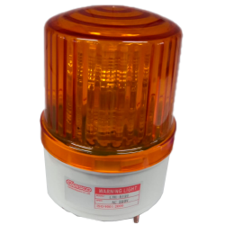 BALIZA DE SEÑALIZ ROTATIVA CSC, LED 124mm, 2W, 220V, AMARILLO, LTE-5121, LUZ.