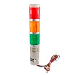 BALIZA TORRE DE SEÑALIZ. 3 NIVELES C/BUZZER10W 220V CSC LTA-203-3WJ (RYG)