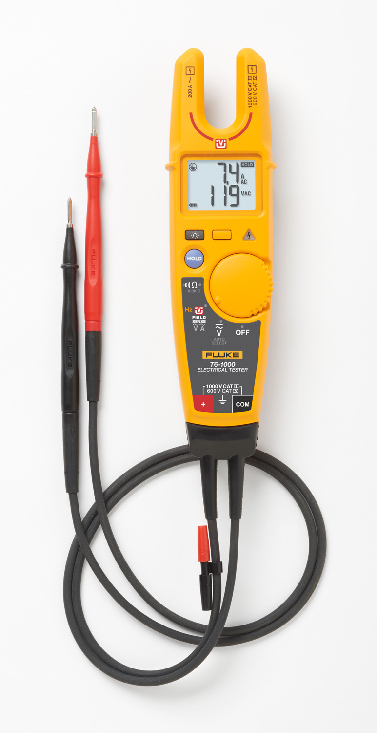 PROBADOR ELECTRICO DIGITAL 1000VAC/DC- 200A/AC-100KΩ -HZ-CAT-IV FLUKE T6-1000 DIGITAL
