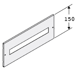 PANEL FRONTAL DE 24 MODULOS DIN ABB E POWER 150X600 MM (HXA) PPMF1560 1STQ008045A0000