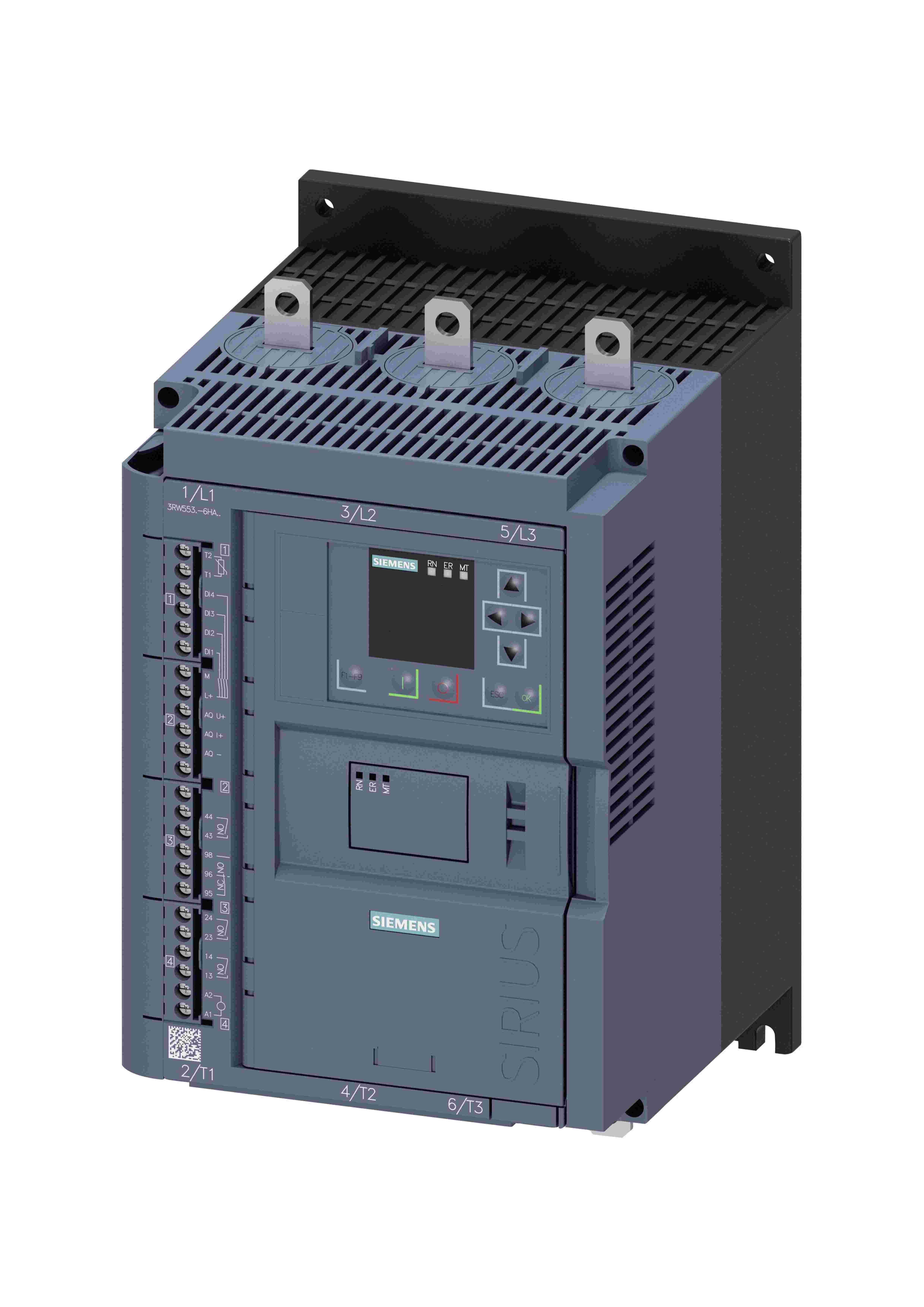 ARRANCADOR SUAVE SIEMENS 3RW55, 113A, 55 KW, 200-480V 3RW5534-6HA14