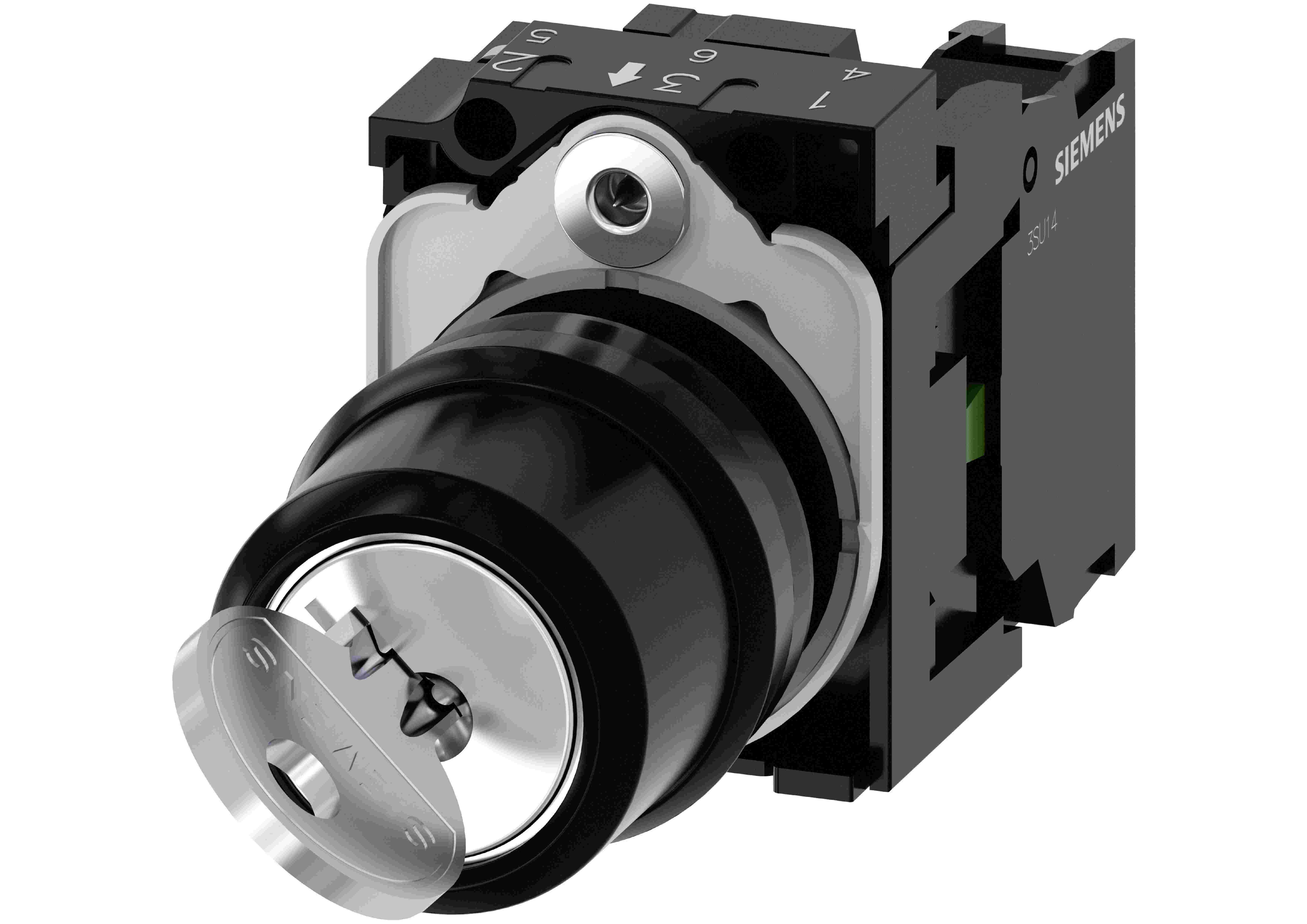 LLAVE SELECTORA DE 2 POSICIONES CON LLAVE SIEMENS 1NA 22MM 3SU1100-4BF11-1BA0