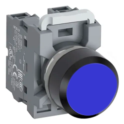 BOTONERA MODULAR RASANTE LUMINOSO ABB CON LED 22MM AZUL 1NA-1NC 24VAC/DC