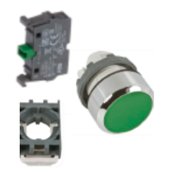 BOTONERA MODULAR ABB PLANO VERDE 1NA 1SFA611100R3002+1SFA611605R1101