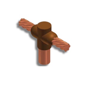 "MOLDE DE GRAFITO THERMOWELD USA M-550 (CR-2) JABALINA-CABLE ""T"" 5/8""-4/0 AWG (#115) "