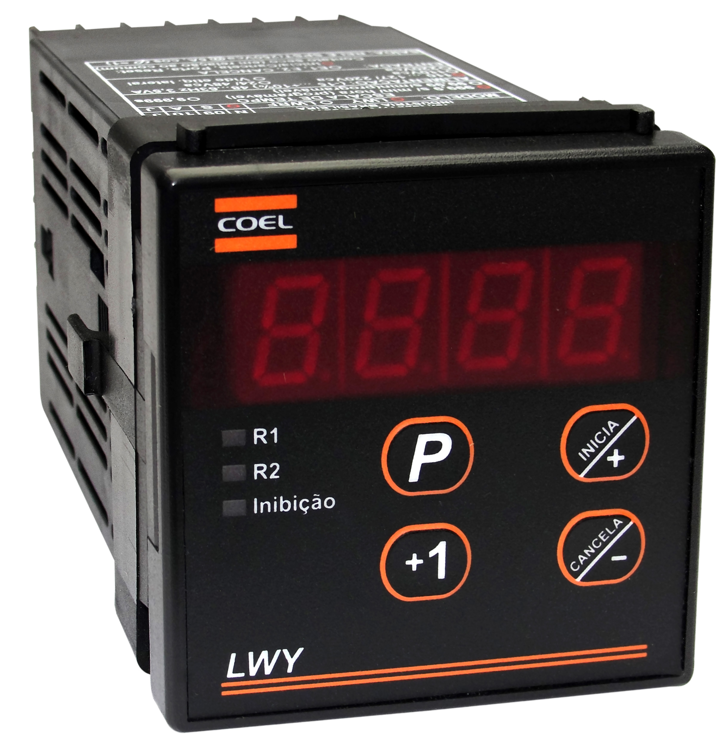 TEMPORIZADOR DIGITAL 999.9 SEG/MIN/H 220VAC 220VAC 48-63HZ 72X72MM COEL LWY