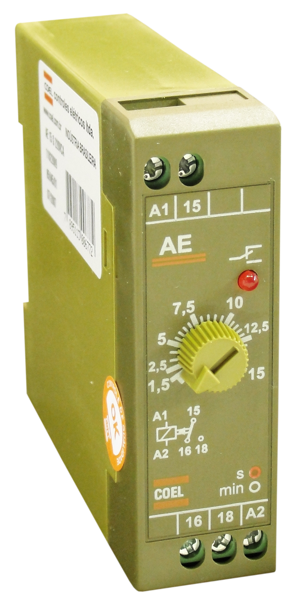 TEMPORIZADOR 0.3-15SEG 94-240VAC 24VAC/CC 48-63HZ COEL AEG-UES---S----