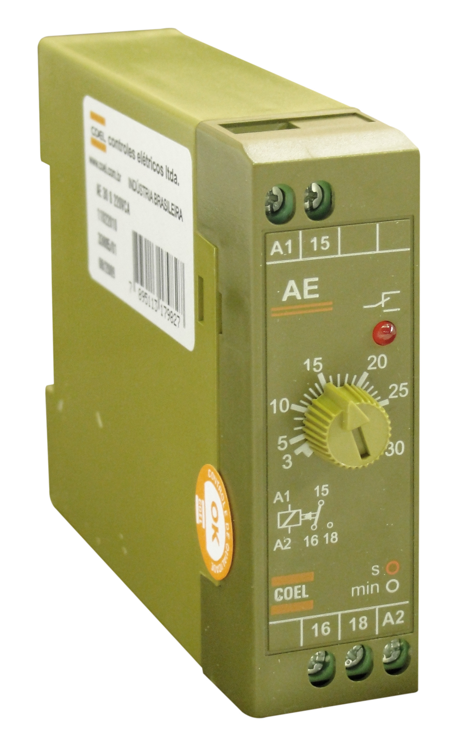 TEMPORIZADOR 0.5-30SEG 94-240VAC 24VAC/CC 48-63HZ COEL AEG-UFS---S----