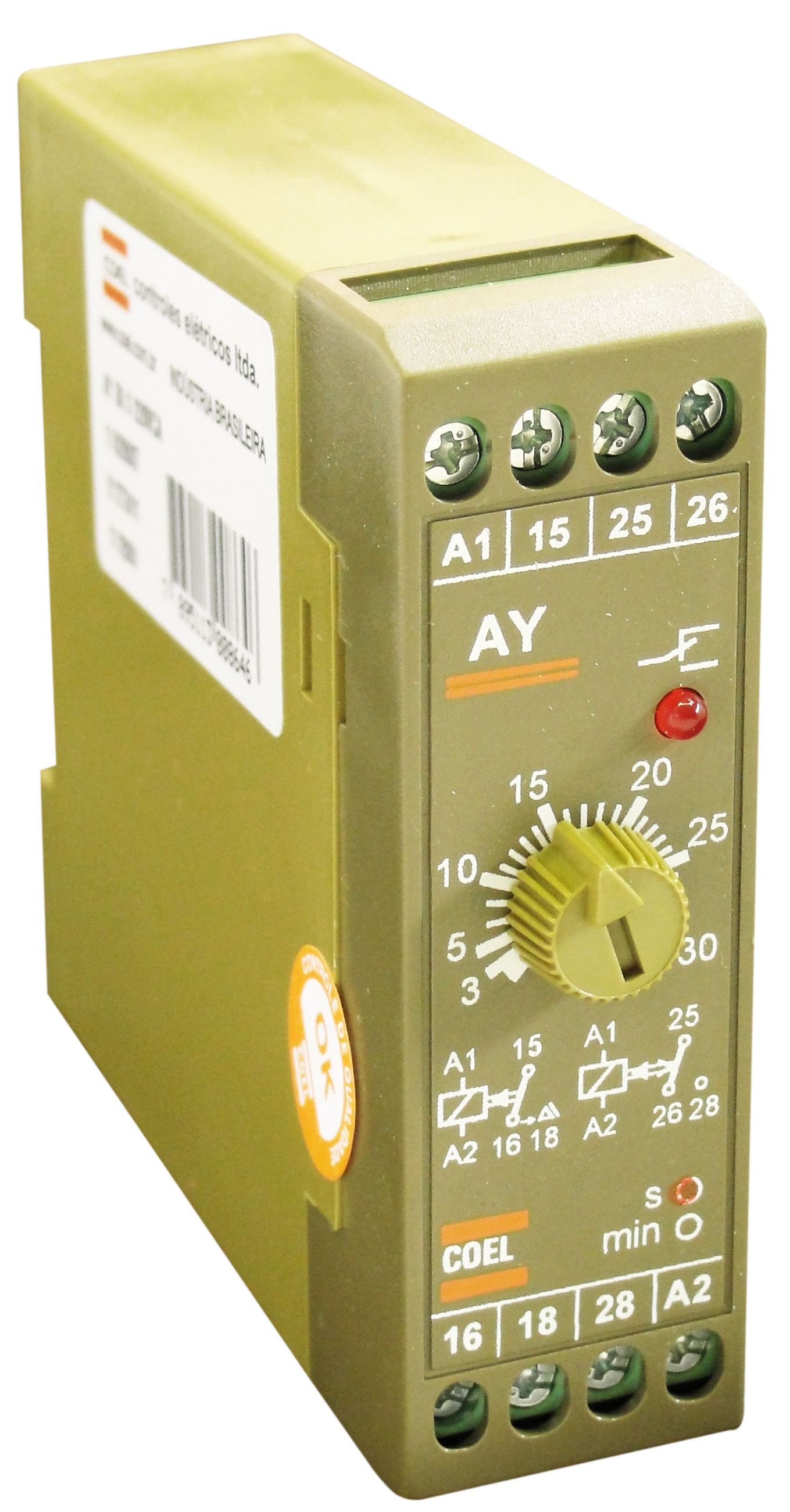 TEMPORIZADOR ARRANQUE YD 0.5-30SEG 94-240VAC 48-63HZ COEL AY--HFS---S----