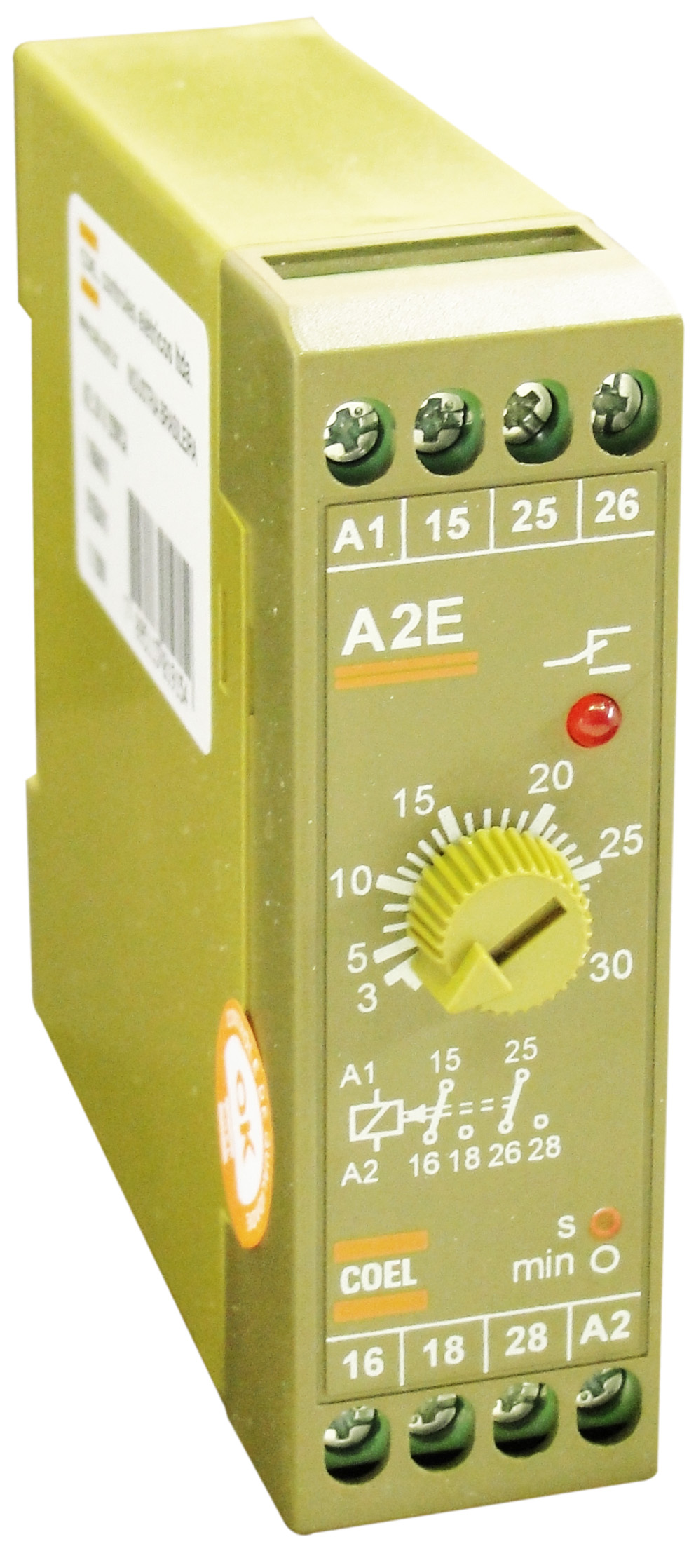 TEMPORIZADOR 2 SALIDAS 0.5-30SEG 220VAC 48-63HZ COEL A2E-DFS---S----