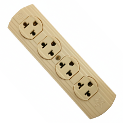 ENCHUFE NEMA S/PUESTO BAPEMO 4 TOMAS A-082 15A.