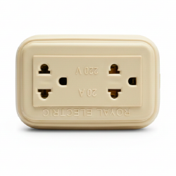 ENCHUFE NEMA S/PUESTO BAPEMO 2 TOMAS A-091 20A 2P+T