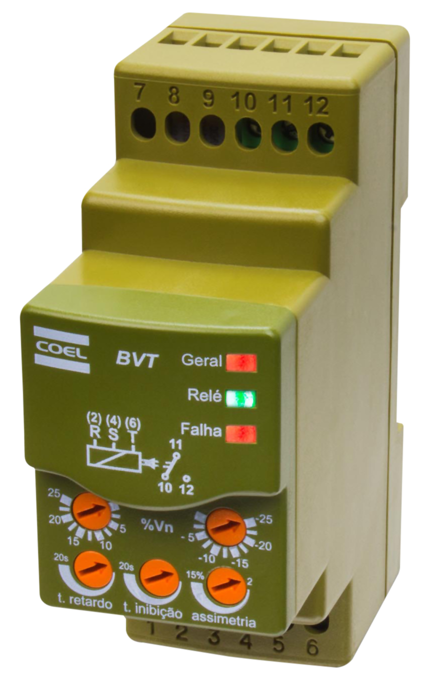MONITOR FALTA Y SECUENCIA DE FASE MIN-MAX T. TRIFASICO 220VAC 50/60HZ COEL BVTD-P