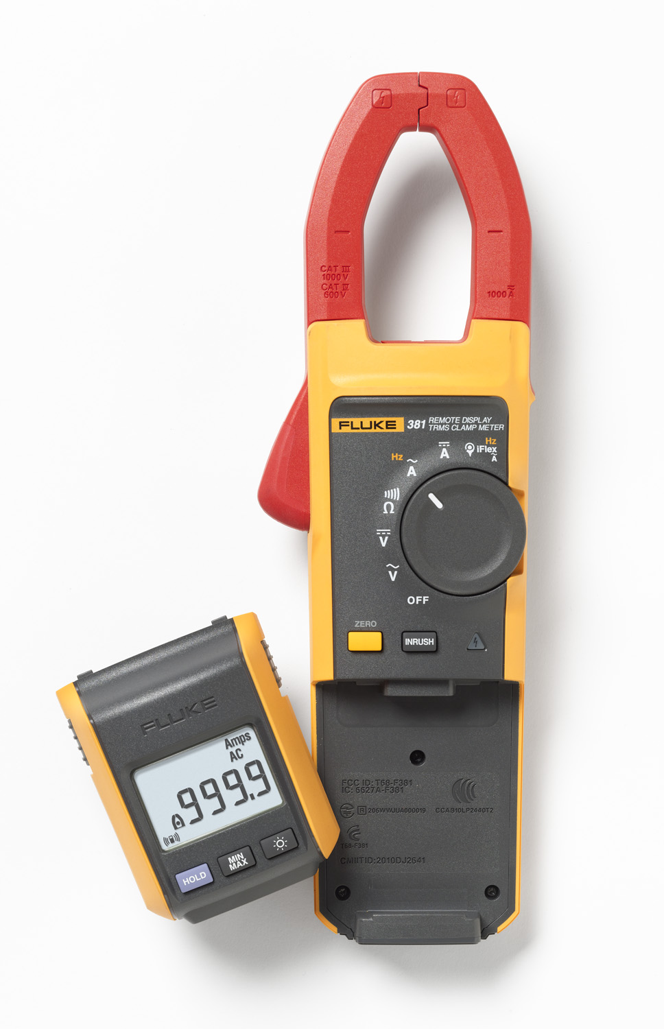 PINZA DIG.TRUE RMS 60KΩ VDC/AC-1000V-2500A/AC 999A/DC-HZ CAT-IV FLUKE-381/AECV EXTRAI-10MTS VOLT-AMP